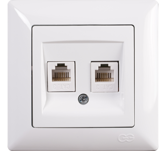 Контакт за телефон двоен Visage бял main image