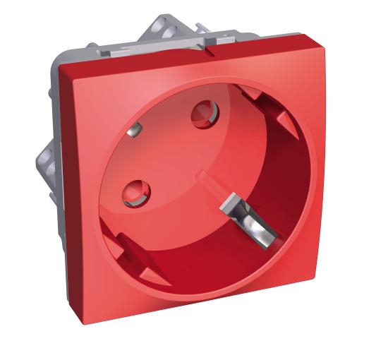 Контакт Шуко 16A 250V 2P + E червен main image