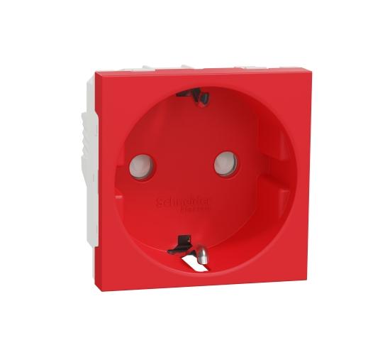 Контакт шуко с детска защита 2P+E 16A червен NU303703 main image