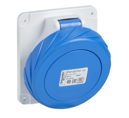 Индустриален контакт за табло 32A 2P+E 200-250V IP67 main image