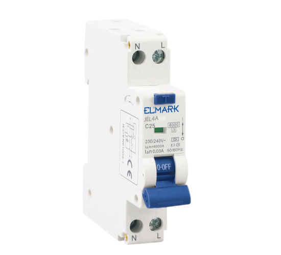 Електронна комбинирана дефектнотокова защита DPN RCBO 6kA 2P 16A/30mA main image