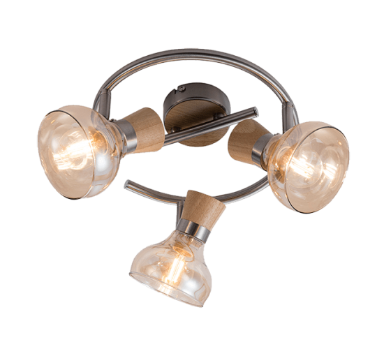 Спот ADDY 3xE14 дърво main image