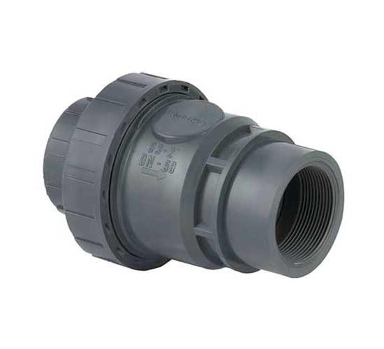 ПВЦ Възвратна клапан с пружина с един холендър с вътрешна и външна резба 1 1/4" main image