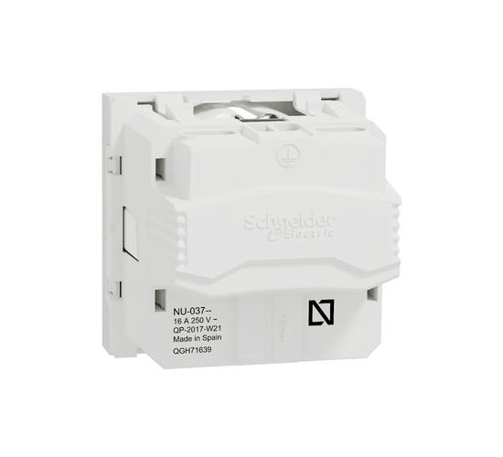 Контакт шуко с Детска защита 2P+E 16A бял механизъм New Unica NU303718 main image