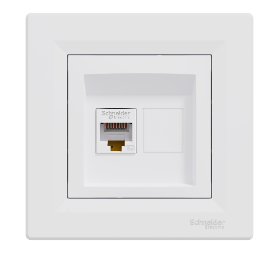 Компютърна розетка RJ45 сat5e UTP Asfora бялa main image