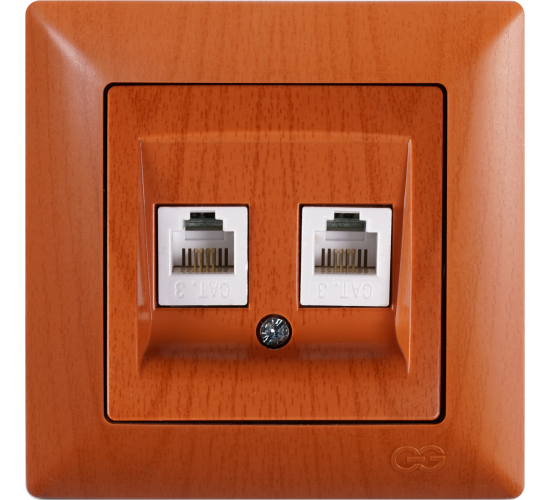 Контакт за телефон двоен Visage светъл махагон main image