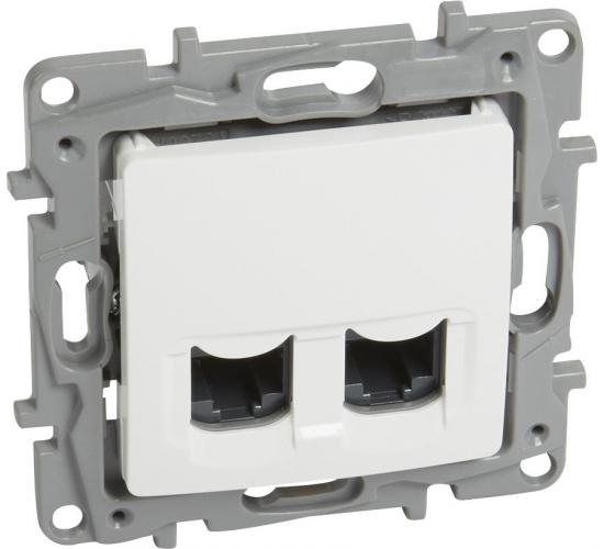 Розетка 2xRJ45 cat.6 UTP цвят Бял Niloe Legrand main image