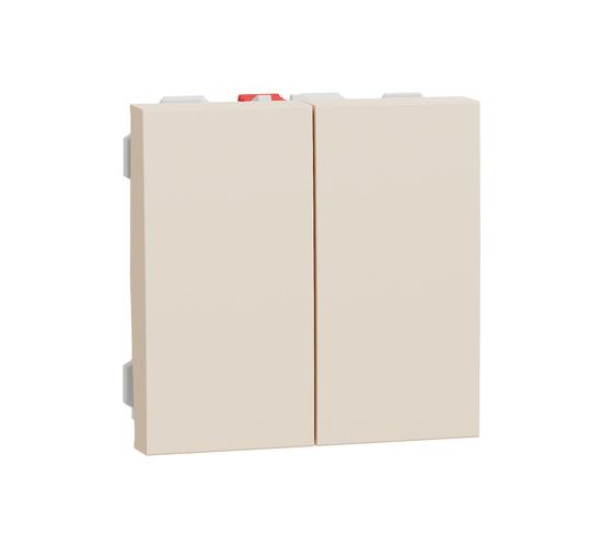 Сериен ключ 10А двумодулен слонова кост New Unica NU321144 main image