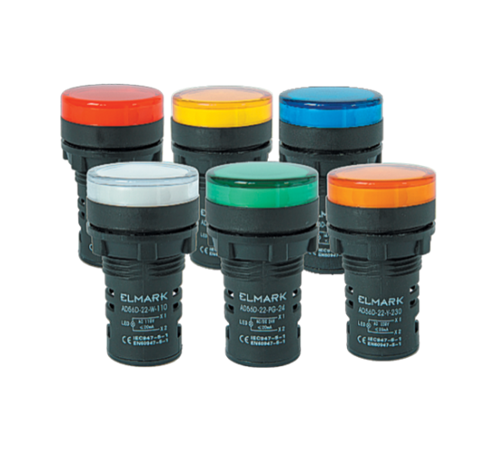 LED индикатор AD56-22-B-230 син 22 мм 230V AC main image