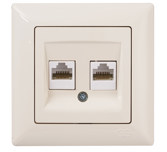 Контакт за комютър двоен Visage крем main image