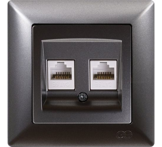 Контакт за компютър двоен Visage тъмносив main image