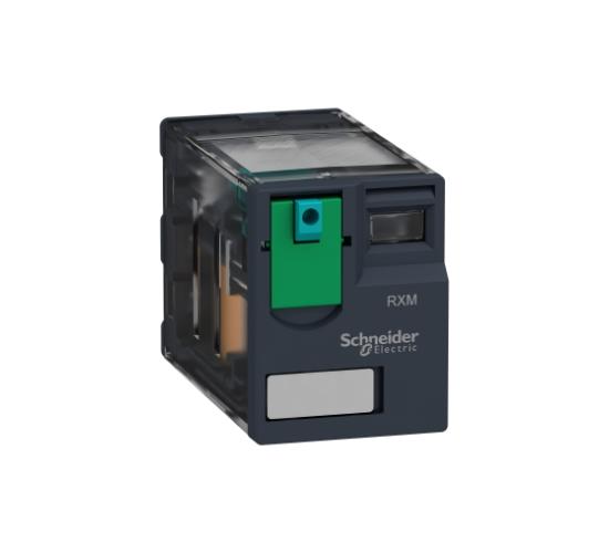 Миниатюрно реле с основа, Harmony, 12A, 2CO, заключващ се тест бутон 230V AC RXM2AB1P7 main image