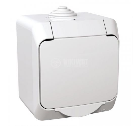 Контакт единичен с детска защита открит монтаж WDE000541 main image