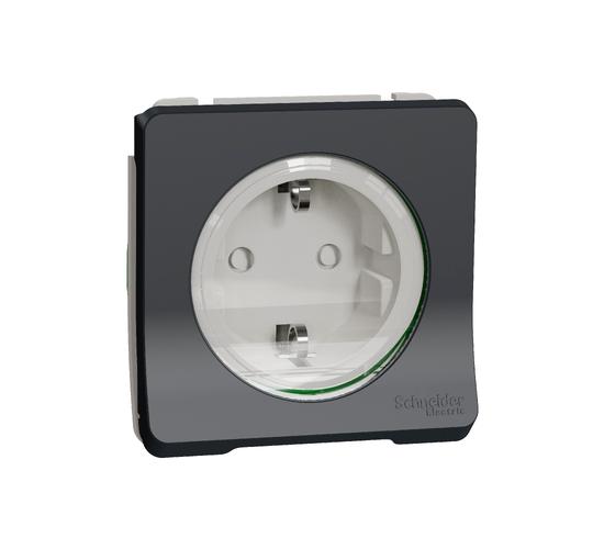 Mureva контактен излаз Шуко, с детска Защита,безвинт.свързване антрацит MUR36134 main image