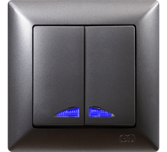 Ключ сериен светещ схема 5 Visage тъмносив main image