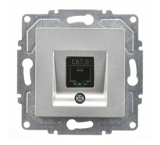 Контакт Егона за компютър cat.5 сив механизъм main image