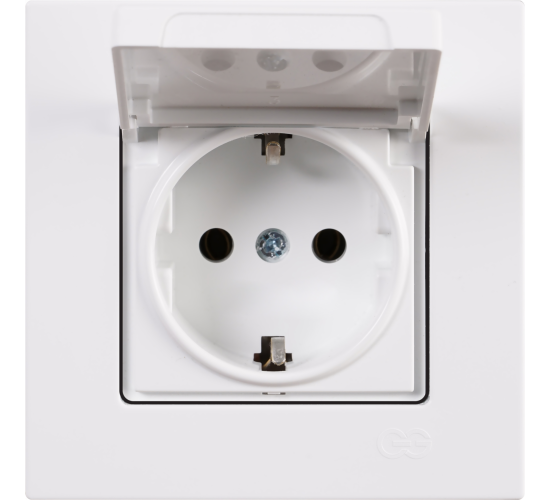 Контакт с капак Eqona бял main image