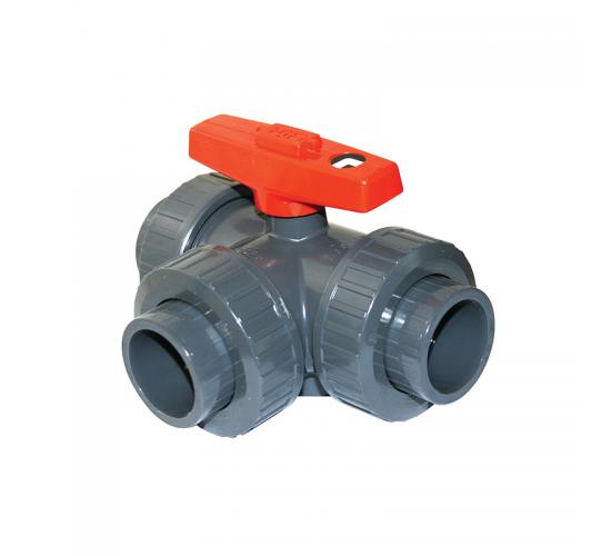 ПВЦ Кран трипътен сферичен с вътрешна резба ф20 main image