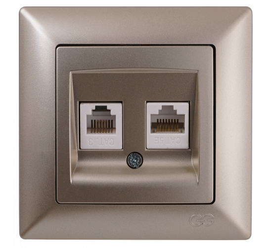 Контакт за компютър+телефон Visage бежов main image