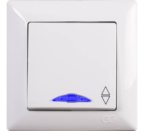 Ключ девиатор светещ схема 6 Visage бял main image