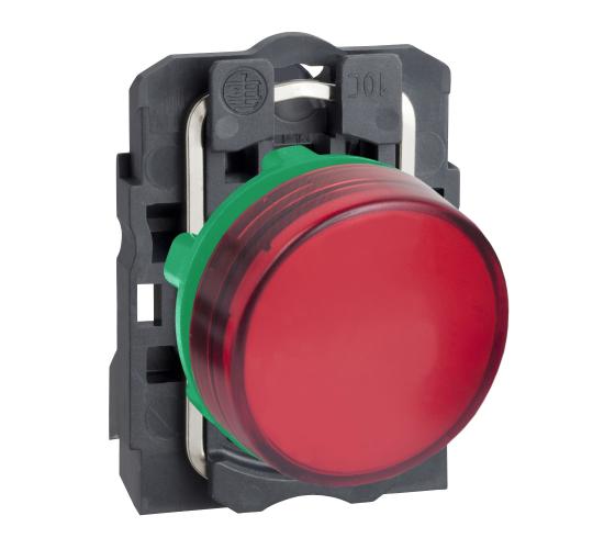 Сигнална лампа пластмаса червена 22 мм леща с вграден LED 230...240 V AC main image