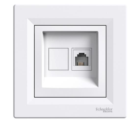 Телефонна розетка RJ11 Asfora бялa main image