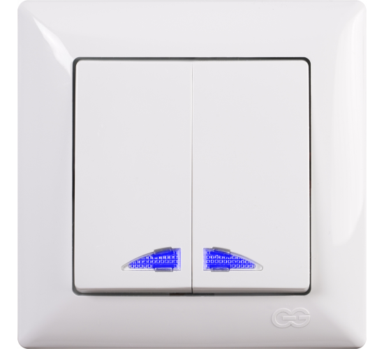 Ключ сериен светещ схема 5 Visage бял main image