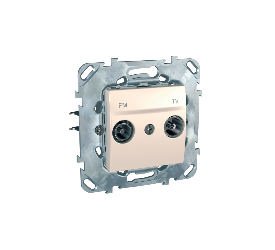 Розетка двойна за TV и радио механизъм Unica слонова кост ДО ИЗЧЕРПВАНЕ НА КОЛИЧЕСТВАТА main image