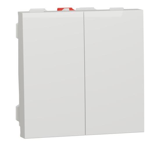 Сериен ключ 10А двумодулен бял New Unica NU321118 main image