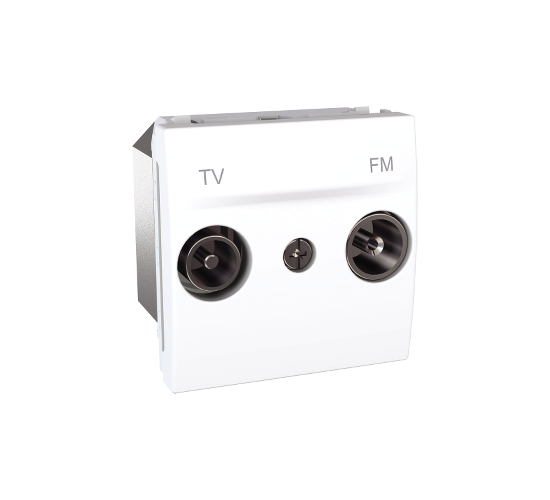 Розетка дввойна за TV и радио механизъм Unica бял main image