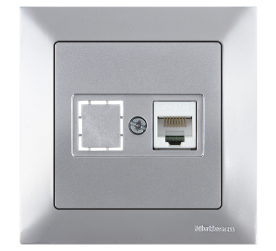 Контакт единичен за компютър Mutlusan Candela сив main image