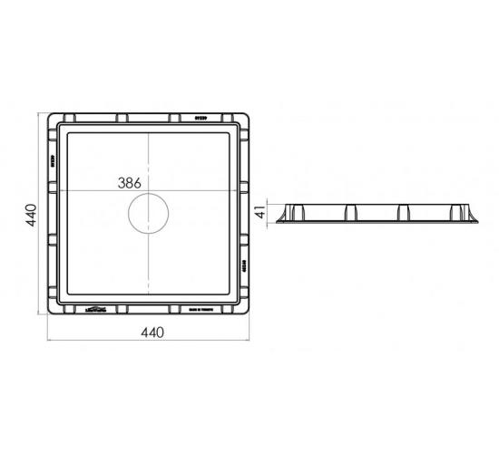 Капак за шахта 40смх40смх40см main image