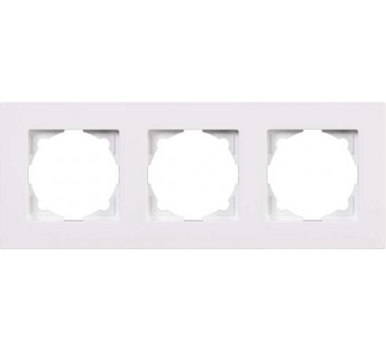 Рамка тройна хоризонтална Eqona бяла main image