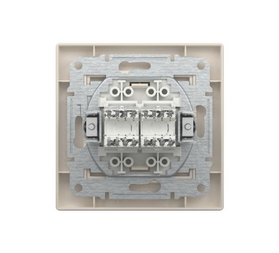 Компютърна розетка Asfora 2xRJ45 сat6 UTP крема main image