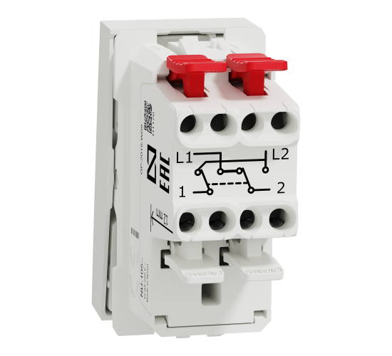 Кръстат ключ 10А 1 модулен New Unica бял NU310518 main image