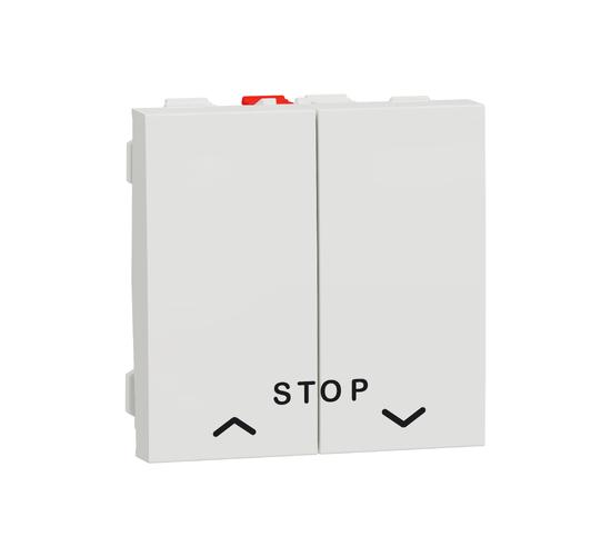 Бутон за щори + STOP 10A 2 модулен бял NU323718 main image