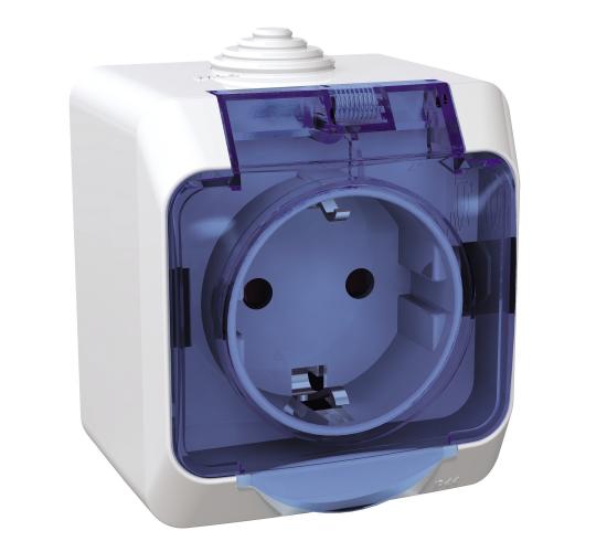 Контакт 16А с прозрачен капак WDE000543 main image