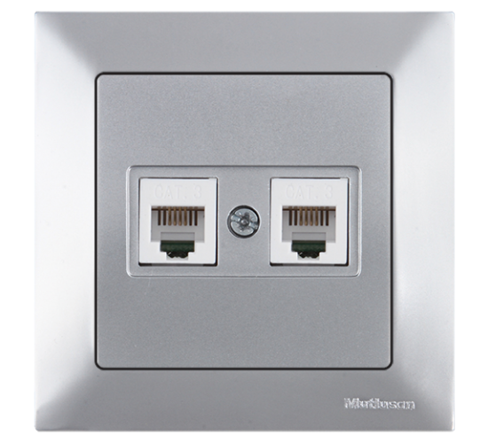 Контакт двоен за телефон Mutlusan Candela сив main image