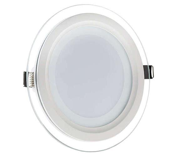 LED панел стъклен кръгъл за вграждане LENA-RG 12W 6000K main image