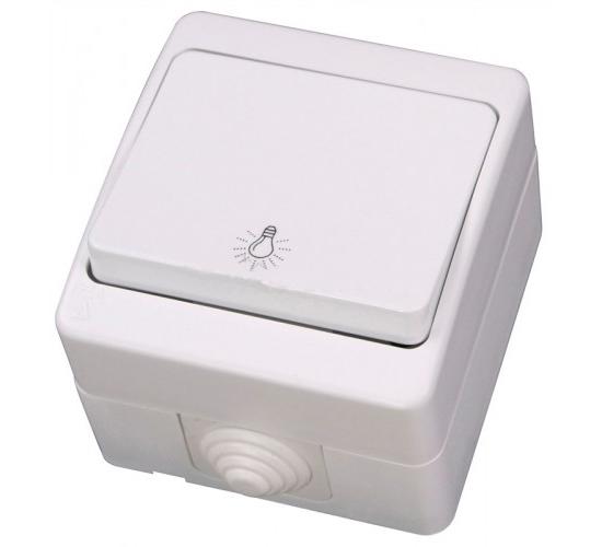 Ключ стълбищен гюнсан открит монтаж бял main image