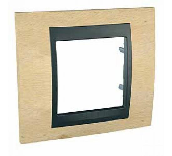 Рамка единична Unica бук/графит main image