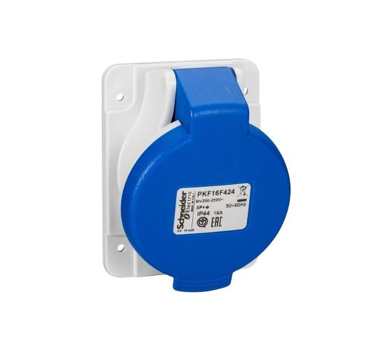 Контакт за монтаж на табло Pratika, прав, винт.свърз.- 16A- 3P+E- 200...250V AC main image