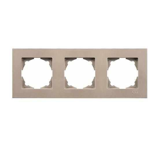 Рамка Егона тройна бежова main image