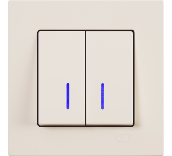 Ключ сериен светещ схема 5 Eqona крем main image