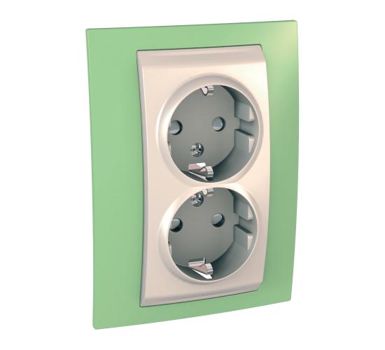 Контакт двоен Unica ябълково зелен/слонова кост ДО ИЗЧЕРПВАНЕ НА КОЛИЧЕСТВАТА main image