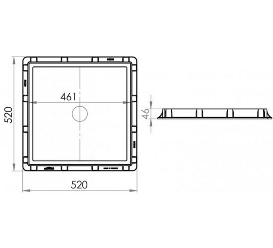 Капак за шахта 50смх50смх50см main image