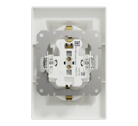 Двоен контакт шуко Asfora бял main image